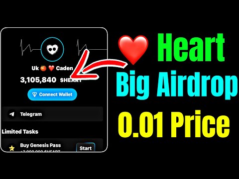 Heart ❤️ Airdrop | Heart airdrop & listing date | heart telegram bot | hear daily combo