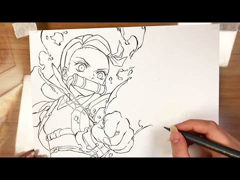 Nezuko [Demon Slayer] - Real Time Drawing