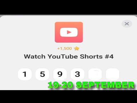 Major Watch YouTube Shorts #4 Video Code Today | Major New Video Code 19 September