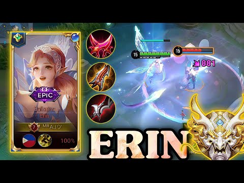 ERIN AGGRESSIVE MARKSMAN FARMLANE GAMEPLAY RANK GRANDMASTER - HONOR OF KINGS