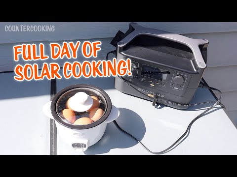 Full Day Of Solar Cooking - Ecoflow River Pro Portable Power Station - What I Eat In A Day