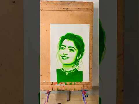 Rashmika painting 🎨#rashmikamandanna #shorts #ytshortsindia #mahiartist