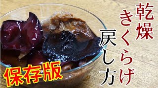 【乾燥きくらげ】乾物屋が戻し方のコツ　特別に教えます！とっても簡単な水戻し方法　栄養抜群！旨味成分たっぷり！　乾物の使い方