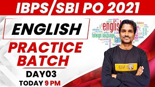 IBPS PO / SBI PO | ENGLISH | PRACTICE BATCH | DAY 03 | BY RK MEHTO SIR