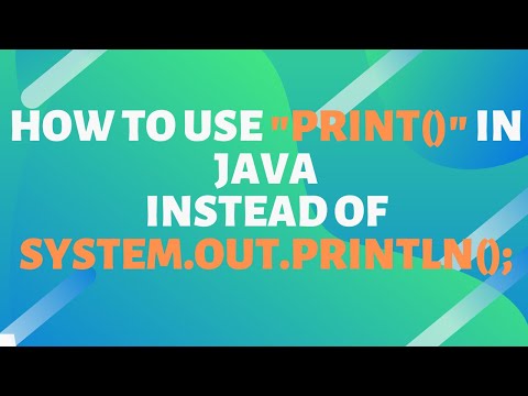 How to use print() instead of System.out.println()