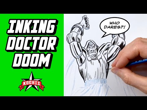 Inking Doctor Doom by John Buscema 🖌️ How To Draw The Marvel Way