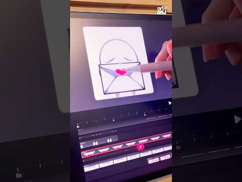 Letter Animated GIF in PROCREATE DREAMS 💌 #procreatedreams #art 💜 [Full Process in YT Channel]