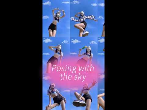 Posing ideas with the Sky🌤  Pose ideas for girls! #shorts