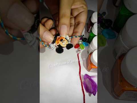 easy & cute cartoon rakhi 😍 | #shorts #diyrakhi #trendy