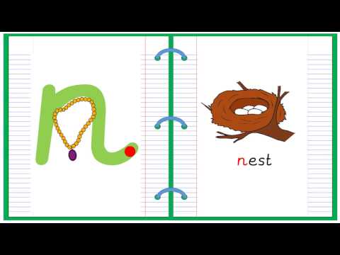 Lowercase Alphabet Letter N Learn to Read and Write