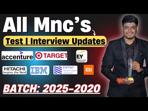 🔥Accenture, Target, Hitachi, ENTNT, IBM EY Test/Interview Updates | BATCH: 2025-2020 Updates