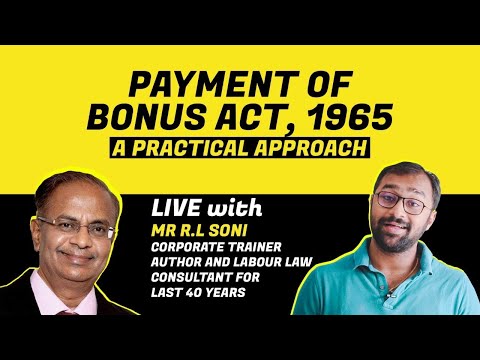 Payment Of Bonus Act, 1965  | Webinar #BizWiser