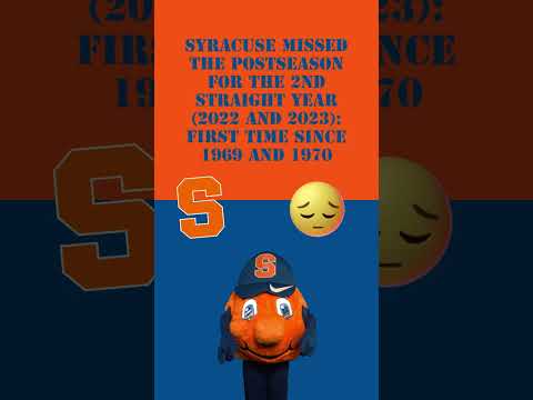 Syracuse Missed the Post Season For 2nd Straight Year: First Time in 50+ Years @SyracuseOrange