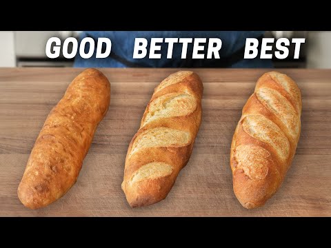 1 Dough 3 Baguettes - Easiest to Pro-Level