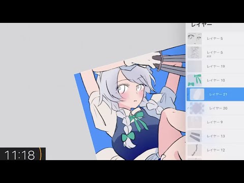 【ワンドロ配信】十六夜咲夜/東方projectを描く。