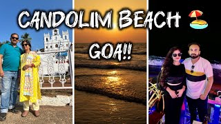 Candolim Beach Full Tour 🌴 | North Goa's Best Beach 🏖️ Restaurants 🍴 + A Day at Panjim Church ⛪