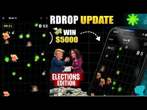 BLUM AIRDROP FREE $5000 IN DROP GAME || BLUM ELECTIONS EDITION TASK || BLUM AIRDROP LISTING DATE