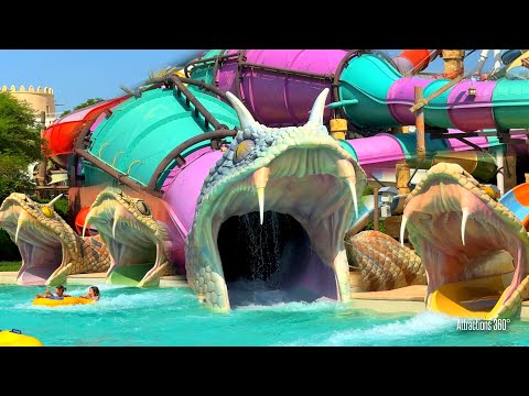 SNAKE Water Slides! | Crazy Water Slides POV | YAS Water Park