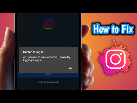 Instagram login problem today | unable to login an unexpected error occurred instagram