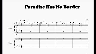 Paradise has no border　連弾（ピアノ簡易版）