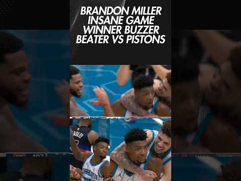 #Hornets Brandon Miller INSANE Game WINNER! #nba #espn #short #trending #shorts