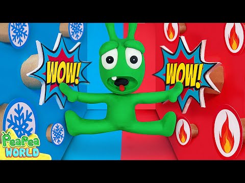 Hot and Cold Maze Challenge - Pea Pea World - Cartoon for kids