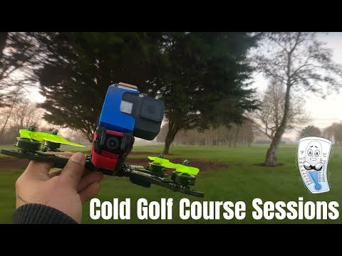 Cinematic FPV: Cold Winter Evening Golf Course