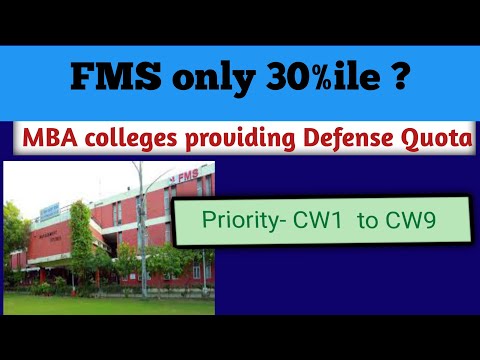 MBA Colleges with Defense quota- (CW1 - CW6-CW8)- FMS- CAT -TISS-SNAP 2022