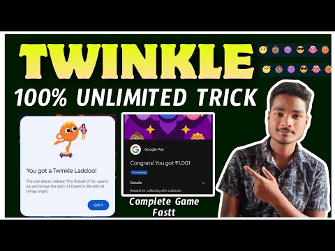 Gpay Twinkle✨ 100% Working Trick Telugu|| Google pay laddoo Offer Twinkle card Trick || #gpayoffer