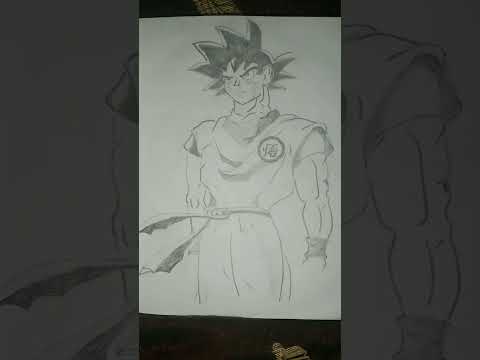 Dragon ballz goku drawing 💯/ japan anime / subscribe,💜