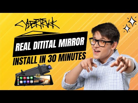 The quick and easiest way to install a digital rearview mirror on your Cybertruck