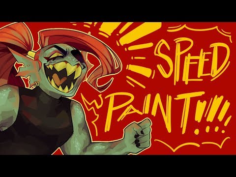 Undyne & Frisk Redraws | UNDERTALE Speedpaint