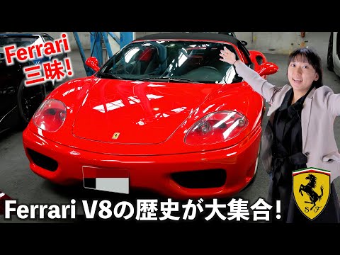 フェラーリ三昧！実車を目の前にしながらV8の歴史を追ってみました！