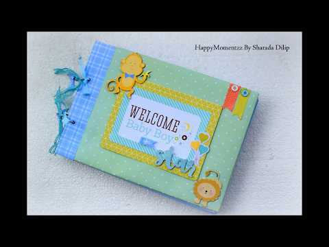 Handmade Baby Boy Scrapbook Album A4 size