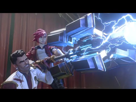 Vi & Jayce VS Renni & Shimmer Mecha - Arcane Season 2 Fight Scene