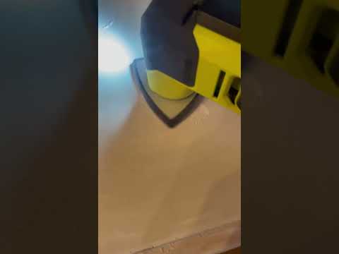 USING A RYOBI CORDLESS OSCILLATING TOOL WITH MOUSE SANDER ATTACHMENT