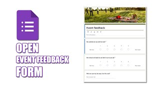 How to open event feedback form in google forms