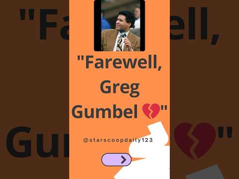 Farewell, Greg Gumbel 💔 #GregGumbel #SportsLegend #RIP