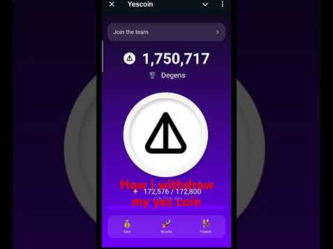 how i withdraw my yescoin #withdrawal #airdrop