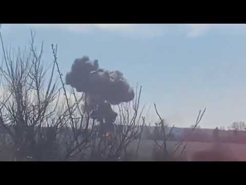 Russian Military Helicopter Crashed in Ukraine.