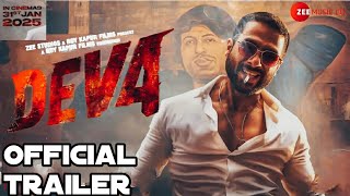 Deva - Official Trailer | Shahid Kapoor | Pooja Hegde  | Pavail  Gulati | Deva Release date Teaser