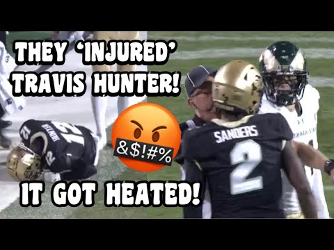 Travis Hunter KNOCKED OUT & Shedeur Sanders GETS HEATED! 🤬 Colorado vs Colorado State highlights