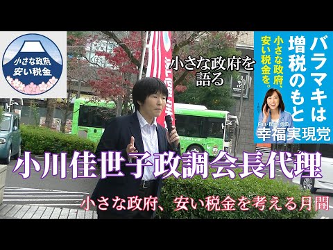 小さな政府を分かりやすく語ります。小川佳世子政調会長代理