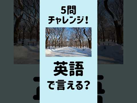 【これ全部英語で言える？】5問英会話｜寒い冬6～10 #MimiListening #英語リスニング #英語聞き流し