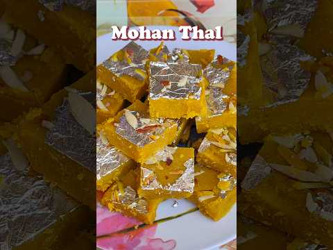 Diwali ki special mithai 🤩🥳 'Mohanthal' recipe #mohanthal #besanbarfi #mithai #shorts #msdrasoi