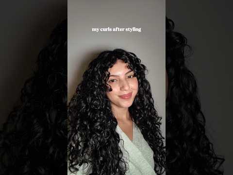 My curls while styling vs my curls after styling ✨