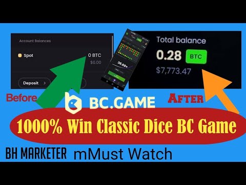 BC Game 10000% Win Classic Dice  || Live 500+ Earning || Bc Game tricks