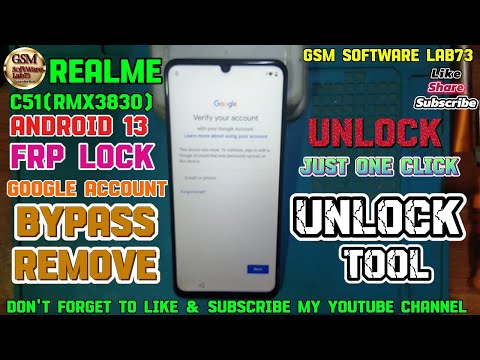 Realme C51 FRP  Bypass Android 13|Realme C51 (RMX3830) Google Account Unlock  By Unlock Tool