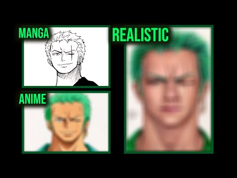 Drawing RORONOA ZORO in 3 Styles [Manga, Anime and Realistic]