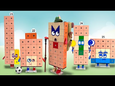 DIY Numberblocks Toys 21 to 25 - Magnetic Cubes Poseable Figures ||  Keiths Toy Box